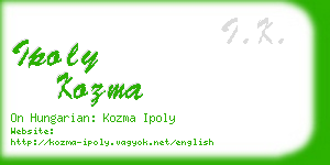 ipoly kozma business card